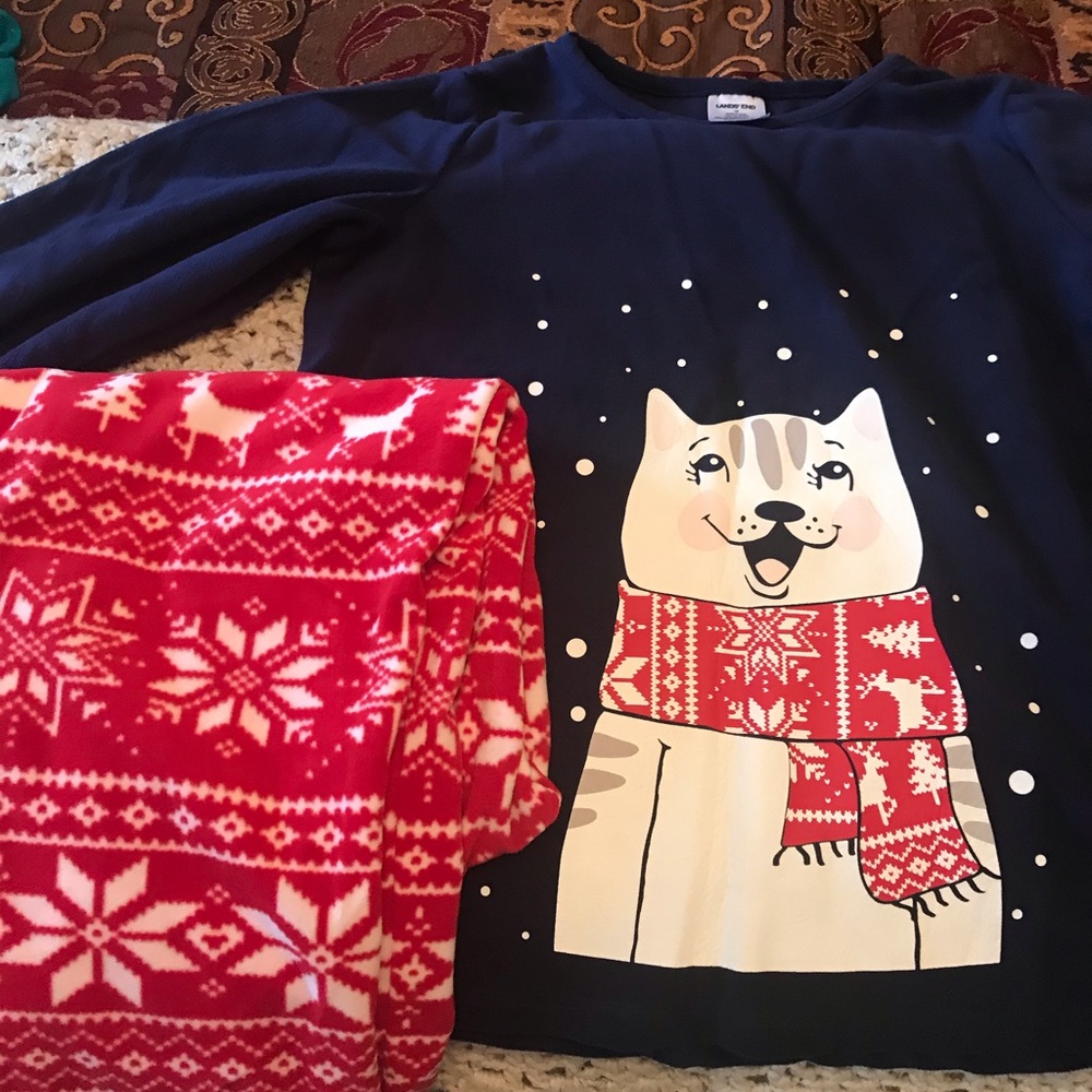 New Land’s End fleece PJ set